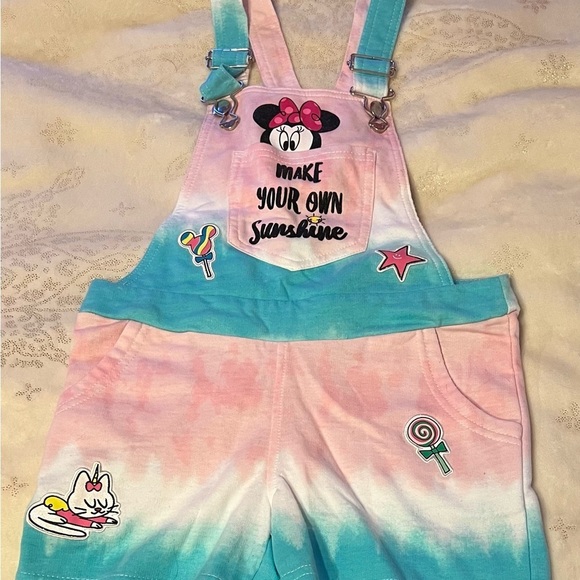 Disney Other - NWOT Disney Parks Original Kids Tie-Dye Overalls - Pink and Blue